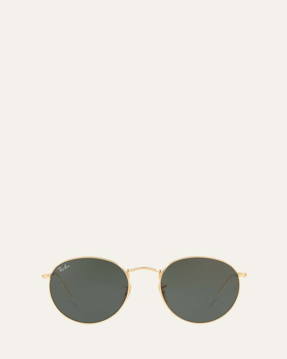 Gradient Round Metal Sunglasses, 53MM